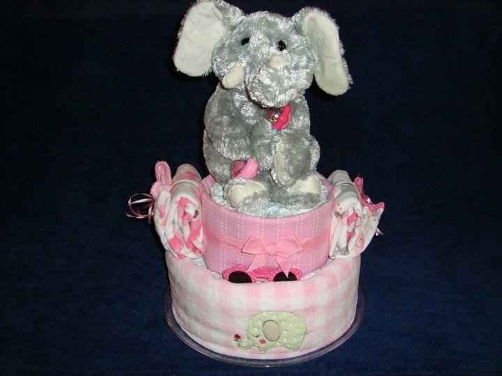 Elly the Elephant Diaper Cake