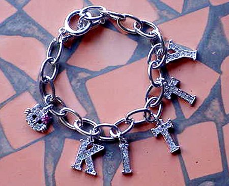 Hello Kitty Charm Bracelet with Swarovski Crystals