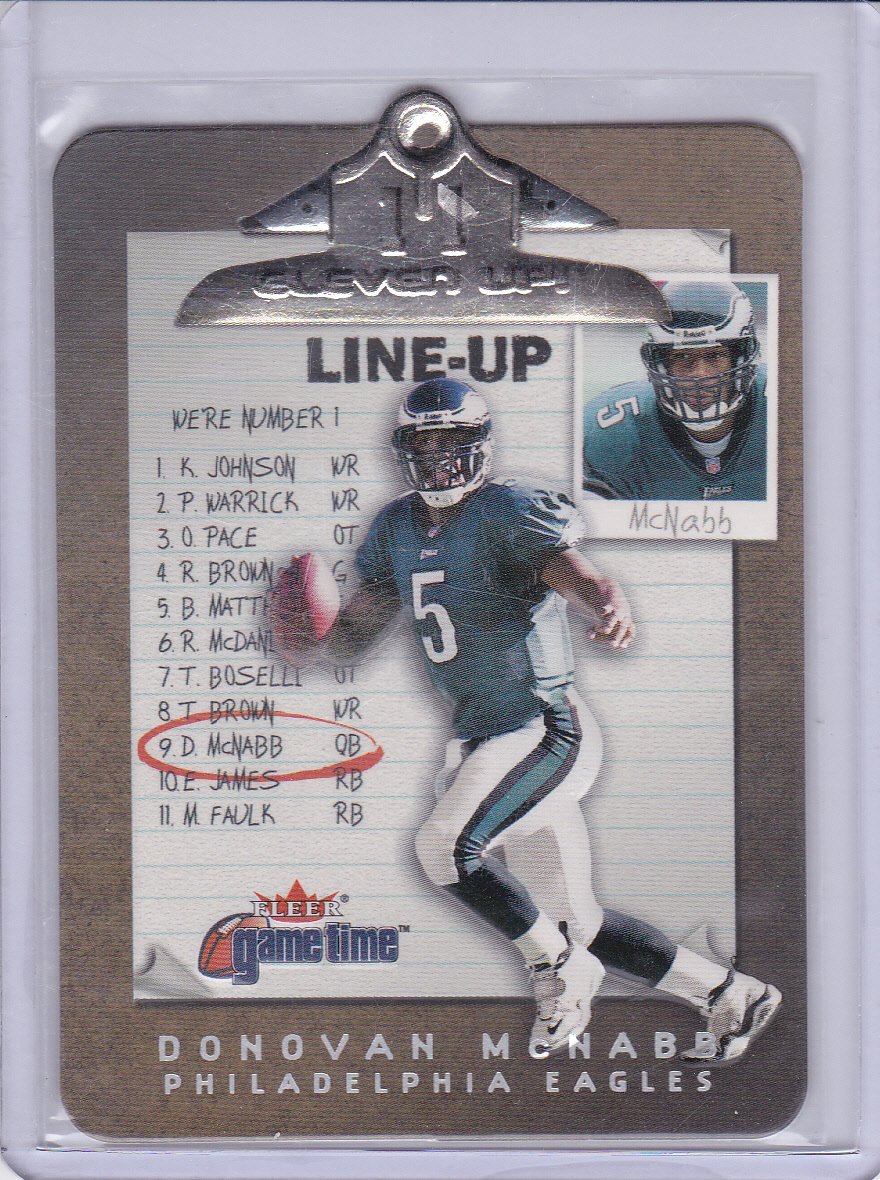 DONOVAN MCNABB 2001 FLEER GAME TIME ELEVEN UP
