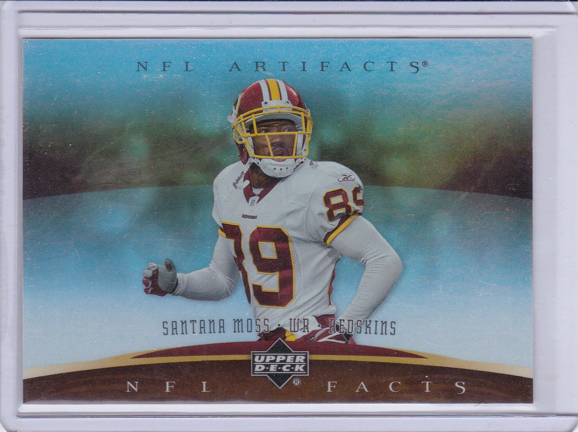 SANTANA MOSS 2007 ARTIFACTS NFL FACTS