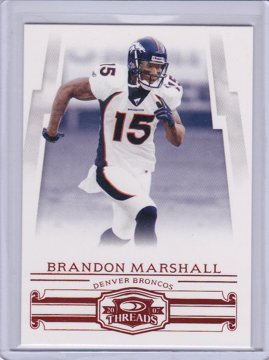 BRANDON MARSHALL 2007 DONRUSS THREADS RETAIL RED