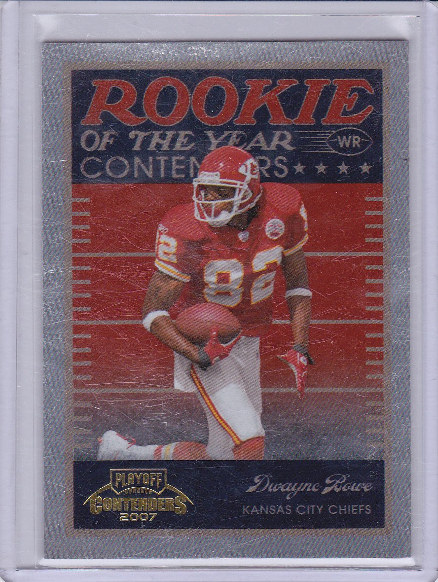 DWAYNE BOWE 2007 PLAYOFF CONTENDERS ROOKIE OF THE YEAR CONTENDERS #/1000