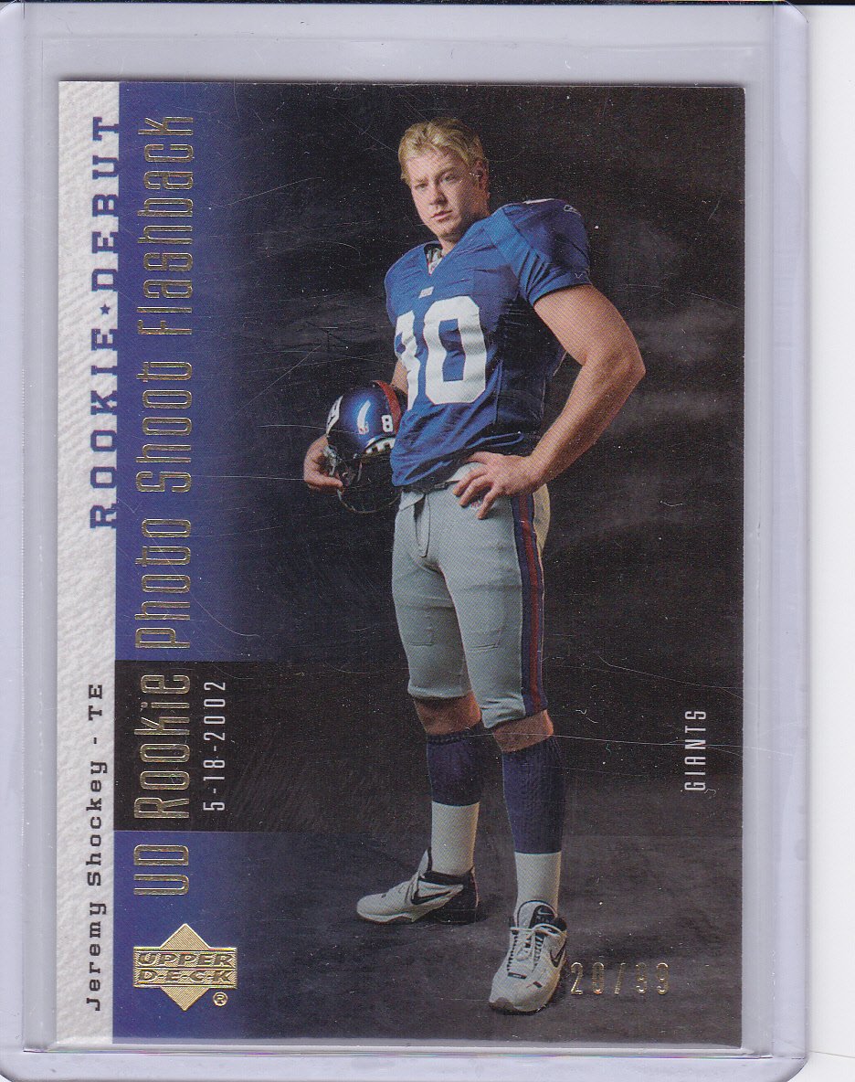 JEREMY SHOCKEY 2006 UPPER DECK ROOKIE EXCLUSIVES ROOKIE PHOTO SHOOT GOLD #/99