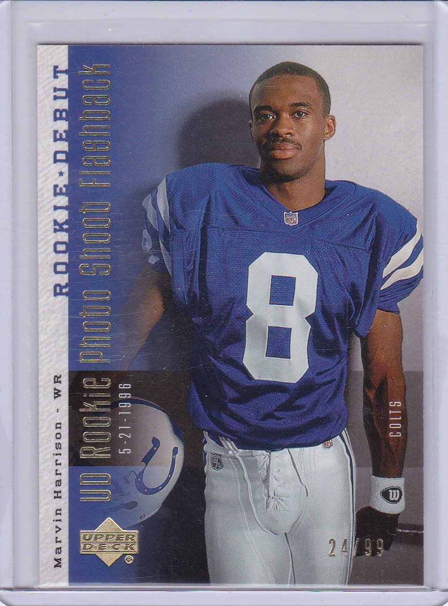 MARVIN HARRISON 2006 UPPER DECK ROOKIE PHOTOSHOOT FLASHBACK GOLD #/99