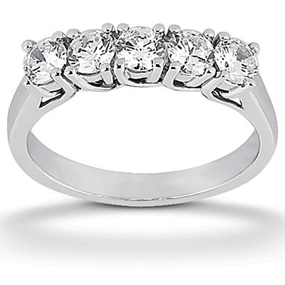 Designer inspired 5 Stone Lucida Set Diamond Wedding Band (0.50 ct. tw.)