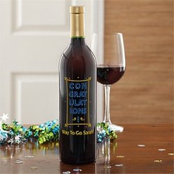 Congratulations! Personalized Bottles of Wine