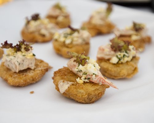 Fried Green Tomatos with Shrip Remoulade