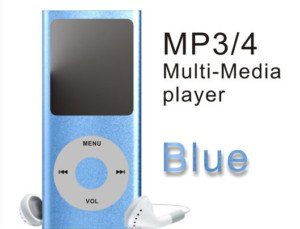 Blue 4GB 1.8 inch TFT Screen MP3 MP4 Media Player