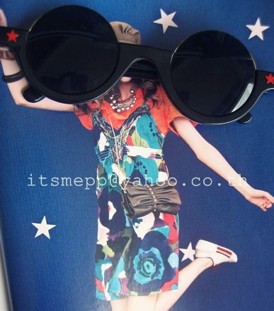 super cool half-frame round circle sunglasses
