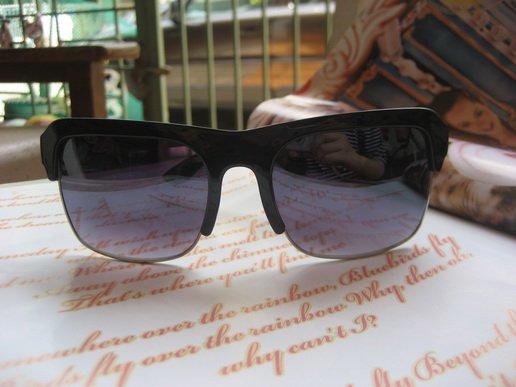 Half Frame Wayfarer Style Sunglasses