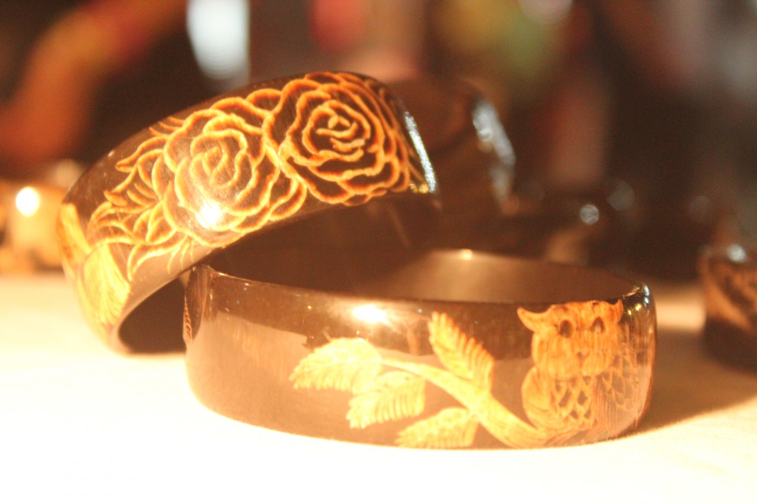 Horn carving bracelet