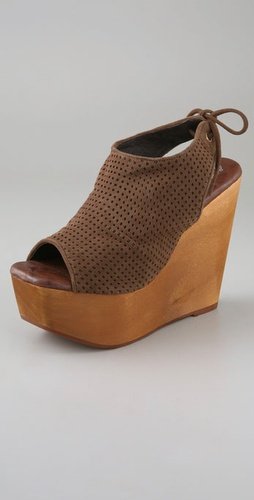 Open Toe Wooden Wedge