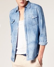 Long sleeve denim shirt