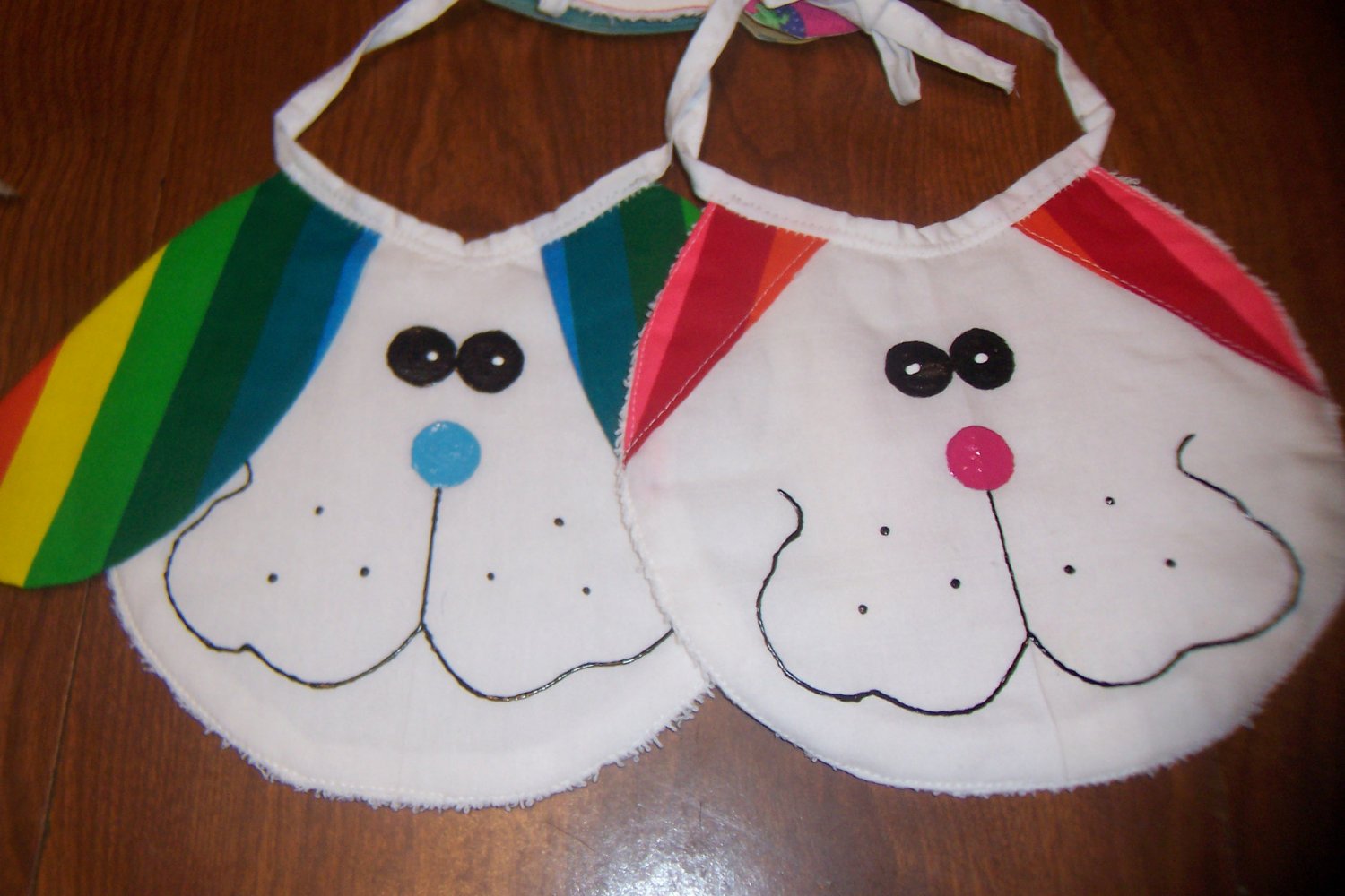 2-pc Playful Pals Bib Set - Bright Stripes