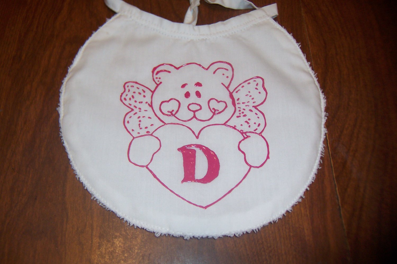 Angel Bear Monogrammed Bib