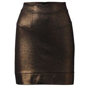 French Connection Midnight Copper Foil Bodycon Stretch Mini Skirt was £50