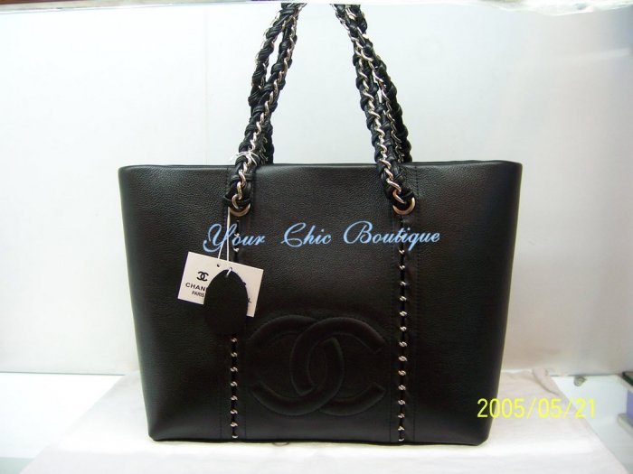 Chanel Black Caviar Shoulder Tote - Large