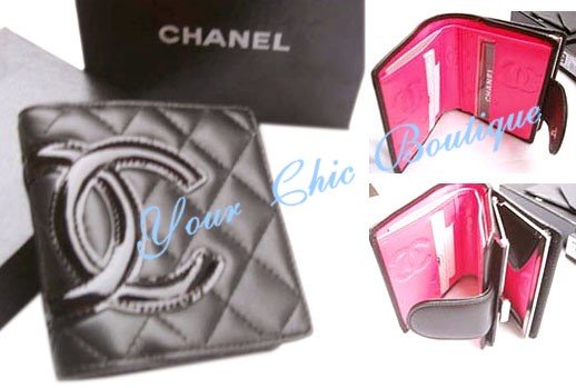 Chanel Black Caviar Quilted Wallet