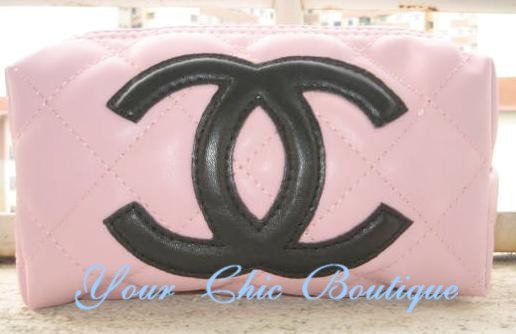 Pink Chanel Cosmetic Bag