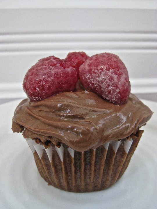Chocolate - Topped with Frosted raspberries