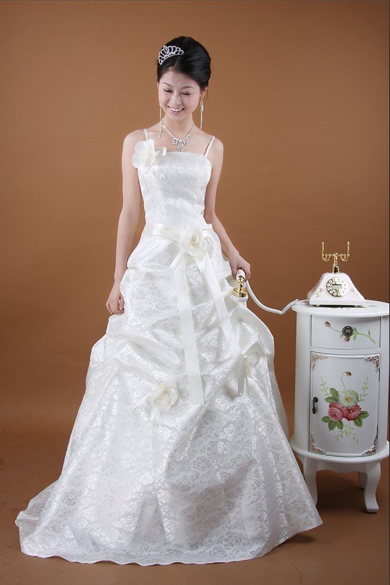 Custom Made- Ball Gown Strapless Wedding Dress White Cocktail Bridesmaid Ball Prom Gown