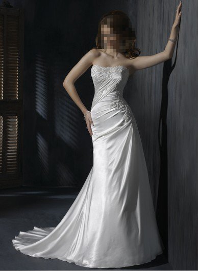 Custom Made- Beads Embellished Pleated Strapless Wedding Dress Cocktail Bridesmaid Ball Prom Gown S5