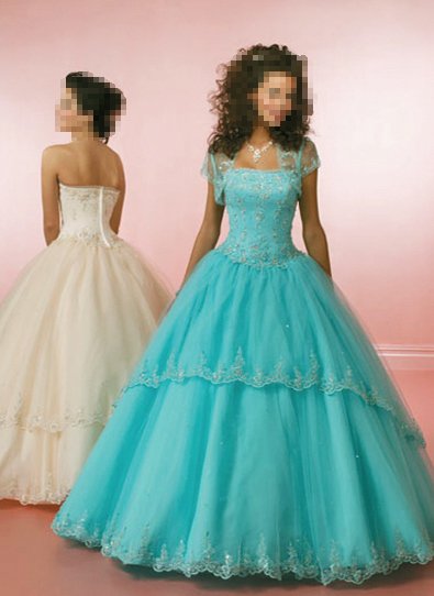 Custom Made- Beads Embellished Strapless Sexy Wedding Dress Cocktail Bridesmaid Ball Prom Gown