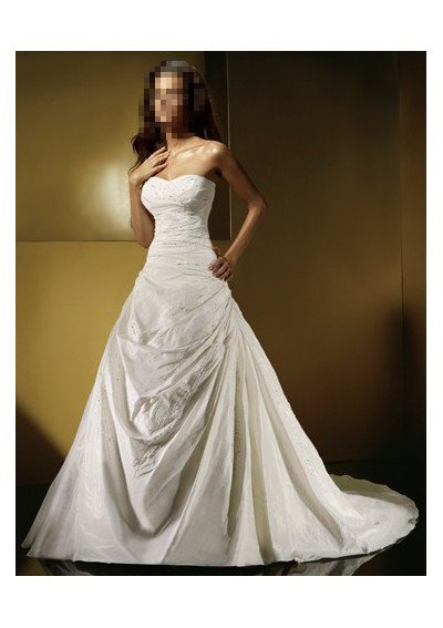 Custom Made- Beads Embellished Strapless Sexy Wedding Dress Cocktail Bridesmaid Ball Prom Gown Q7