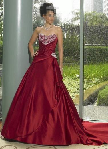 Custom Made- Bead Embellish Strapless Sweetheart Wedding Dress Cocktail Bridesmaid Ball Prom Gown Y