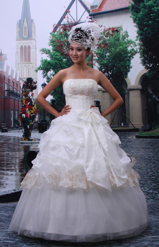 Custom Made- Bowknot Strapless Sexy Wedding Bride Dress Cocktail Bridesmaid Ball Prom Y3
