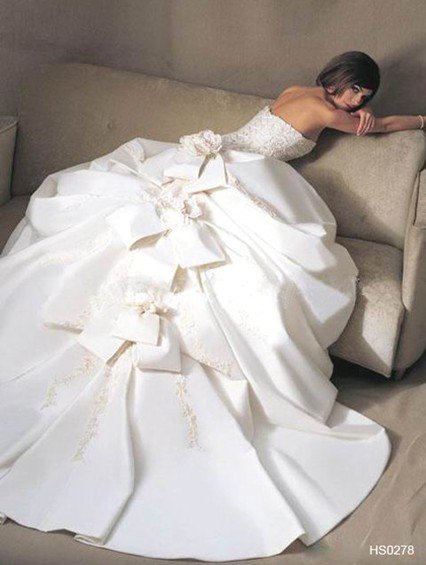 Custom Made-Bowknots Embellish Corset Princess Wedding Bride Dress Cocktail Bridesmaid Ball Prom