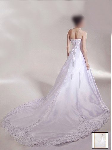 Custom Made- Chapel Train Shimmer Luxury Wedding Bride Dress Cocktail Bridesmaid Ball Prom Y