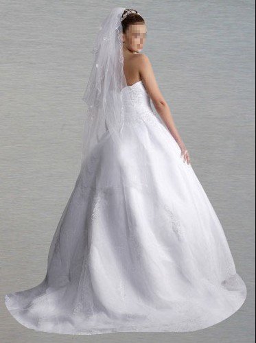 Custom Made- Chapel Train Zip sleeveless bubble Wedding Bride Dress Cocktail Bridesmaid Ball Prom Y