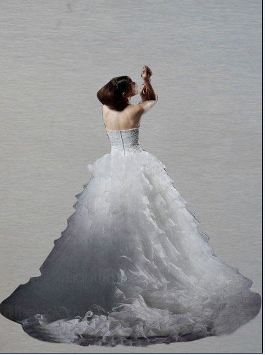 Custom Made- Multilevel Cheat Warp Floor-Length Wedding Bride Dress Cocktail Bridesmaid Ball Prom Y