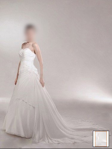 Custom Made- Drawstring Back Strapless Court Train Wedding Bride Dress Cocktail Bridesmaid Ball Prom
