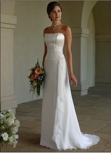 Custom Made- Embroidery Bead Embellish Strapless Wedding Bride Dress Cocktail Bridesmaid Ball Prom1