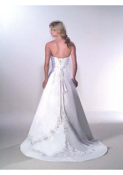 Custom Made- Embroidery Bead Embellish Strapless Wedding Bride Dress Cocktail Bridesmaid Ball Prom3