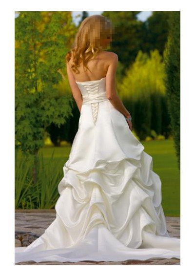Custom Made- Waist Fake Belt Embellished Strapless Wedding Bride Dress Cocktail Bridesmaid Ball