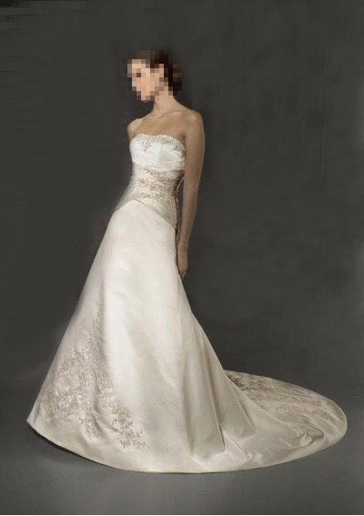 Custom Made- Embroidery Strapless Floral Sexy Wedding Bride Dress Cocktail Bridesmaid Ball Prom S2