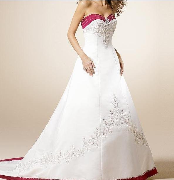 Custom Made-Embroidery Sweetheart Strapless Wedding Bride Dress Cocktail Bridesmaid Ball Prom S5