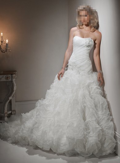 Custom Made- Sexy Floral Embellished Strapless Wedding Bride Dress Cocktail Bridesmaid Ball Prom S2