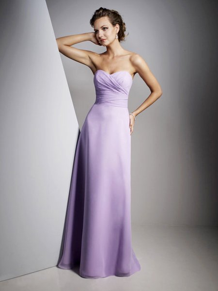 Purple Sweetheart Pleated Vintage Couture Evening Dress Prom Bridesmaid Wedding