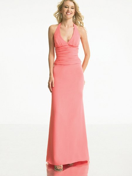 Designer Red Halter Pleated Evening Dress 2011 Prom Bridesmaid Wedding