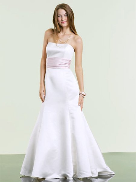 Designer White Strapless Evening Dress 2011 Prom Bridesmaid Wedding