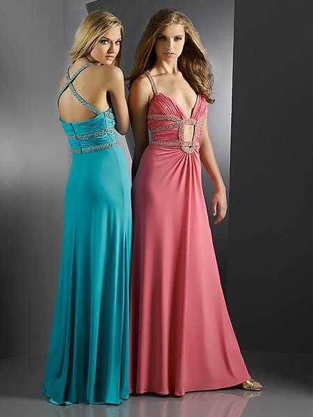 Elegant Pink Spaghetti Straps V Neck Pleated Evening Dress Cocktail Prom Bridesmaid Wedding