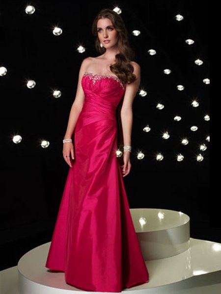 Hot Sale Sexy Strapless Beading Empire Waist Evening Dress Cocktail Prom Bridesmaid Wedding