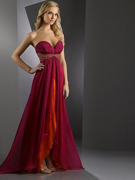 Hot Sale Elegant Burgundy Strapless Sweetheart Evening Dress Cocktail Prom Bridesmaid Wedding