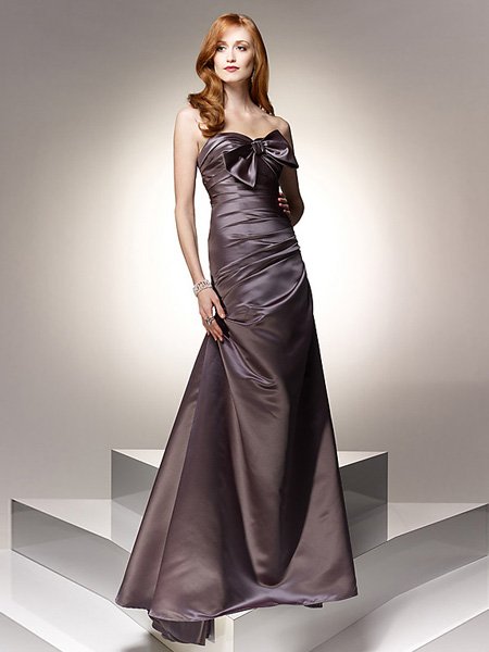 Hot Sale Elegant Brown Strapless Sweetheart Evening Dress Cocktail Prom Bridesmaid Wedding