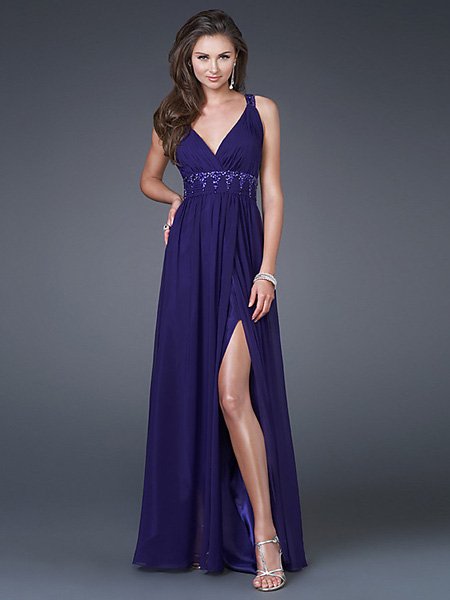 Hot Sale Elegant Grape Spaghetti Straps V Neck Evening Dress Cocktail Prom Bridesmaid Wedding