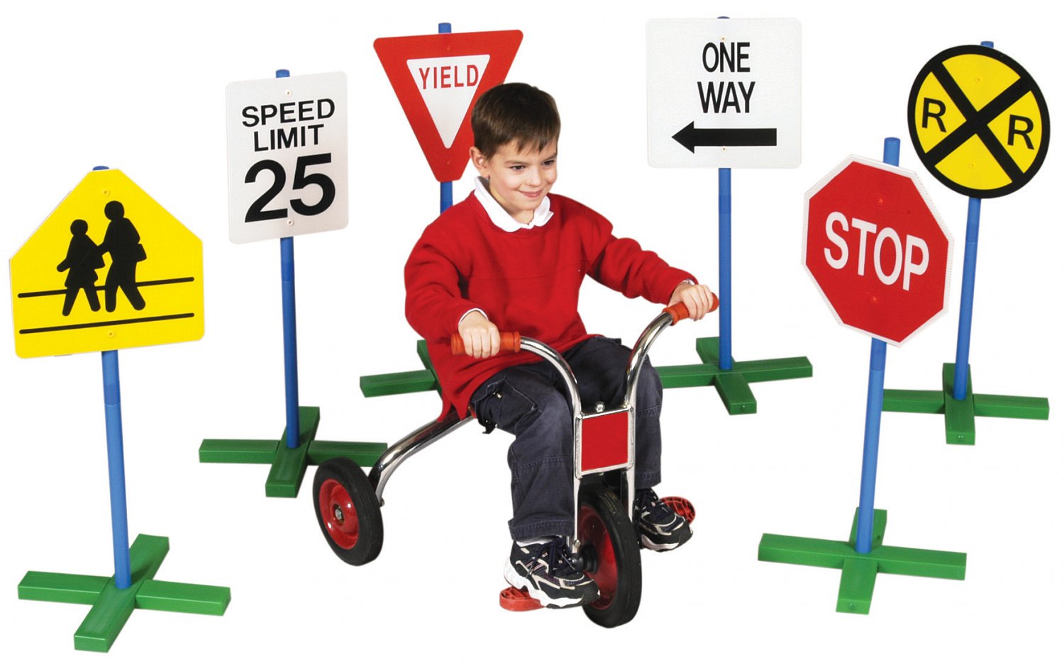 Pretend Play 6 Driving Signs Great for Schools to Teach Kids Safety Or Use W Ride on Toy G3060